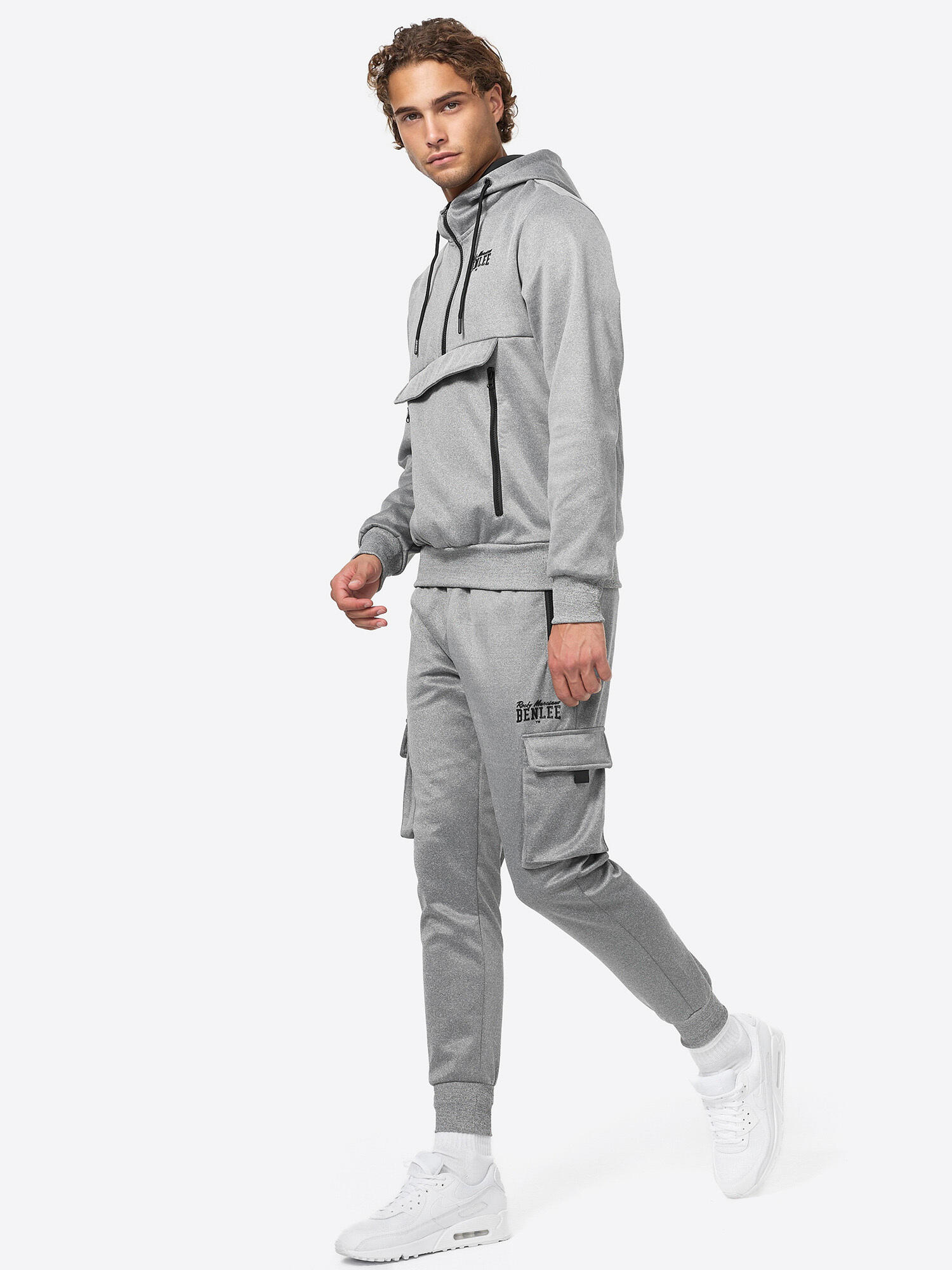 BENLEE Heren trainingspak met capuchon slim fit MOORPARK 3/6