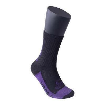 Black and violet vibor-a crew socks