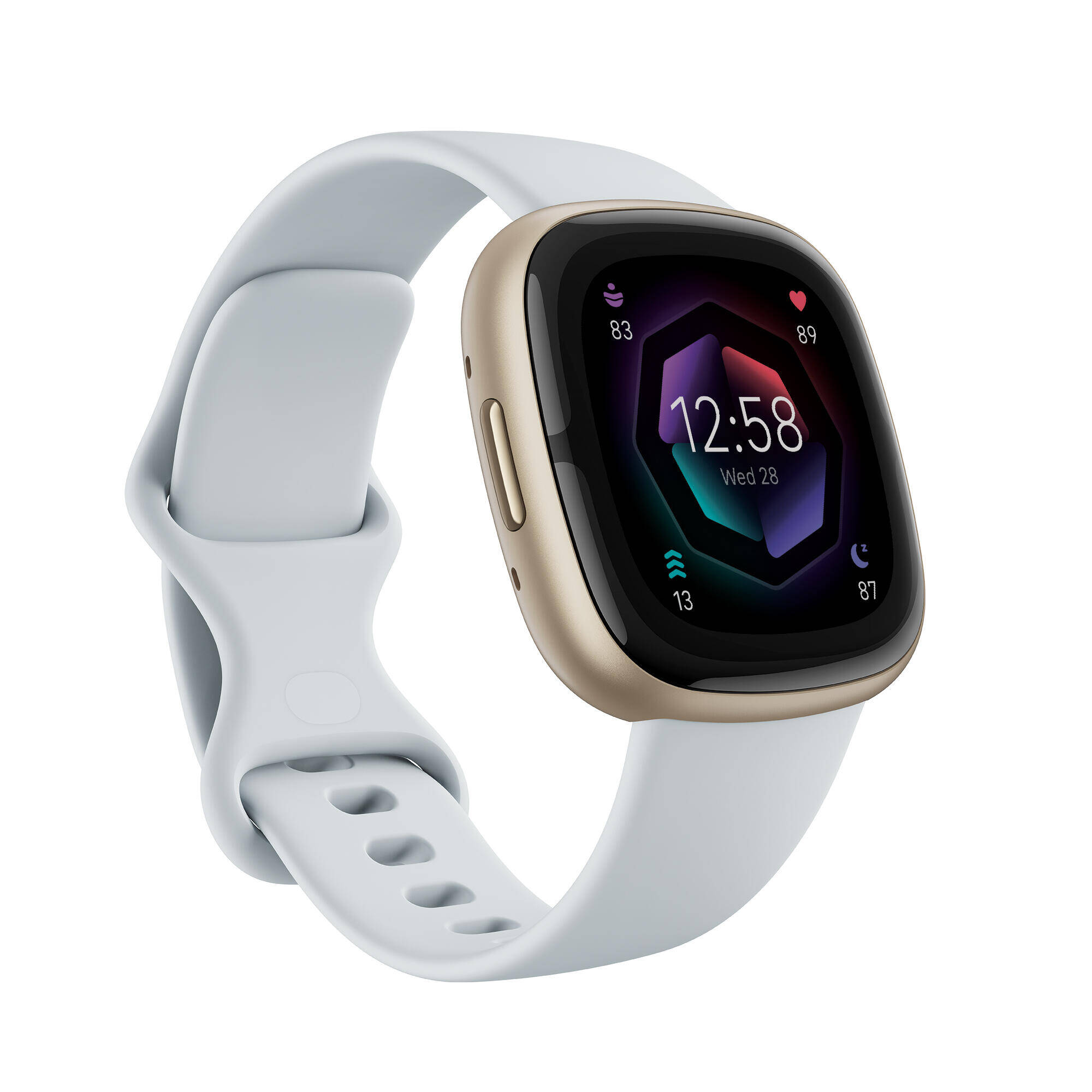 Fitbit Sense 2 Health & Fitness Watch (Blue Mist / Soft Gold Aluminium) -  1