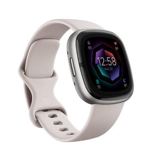 Fitbit Sense 2 Health & Fitness Watch (Lunar White / Platinum Aluminium)