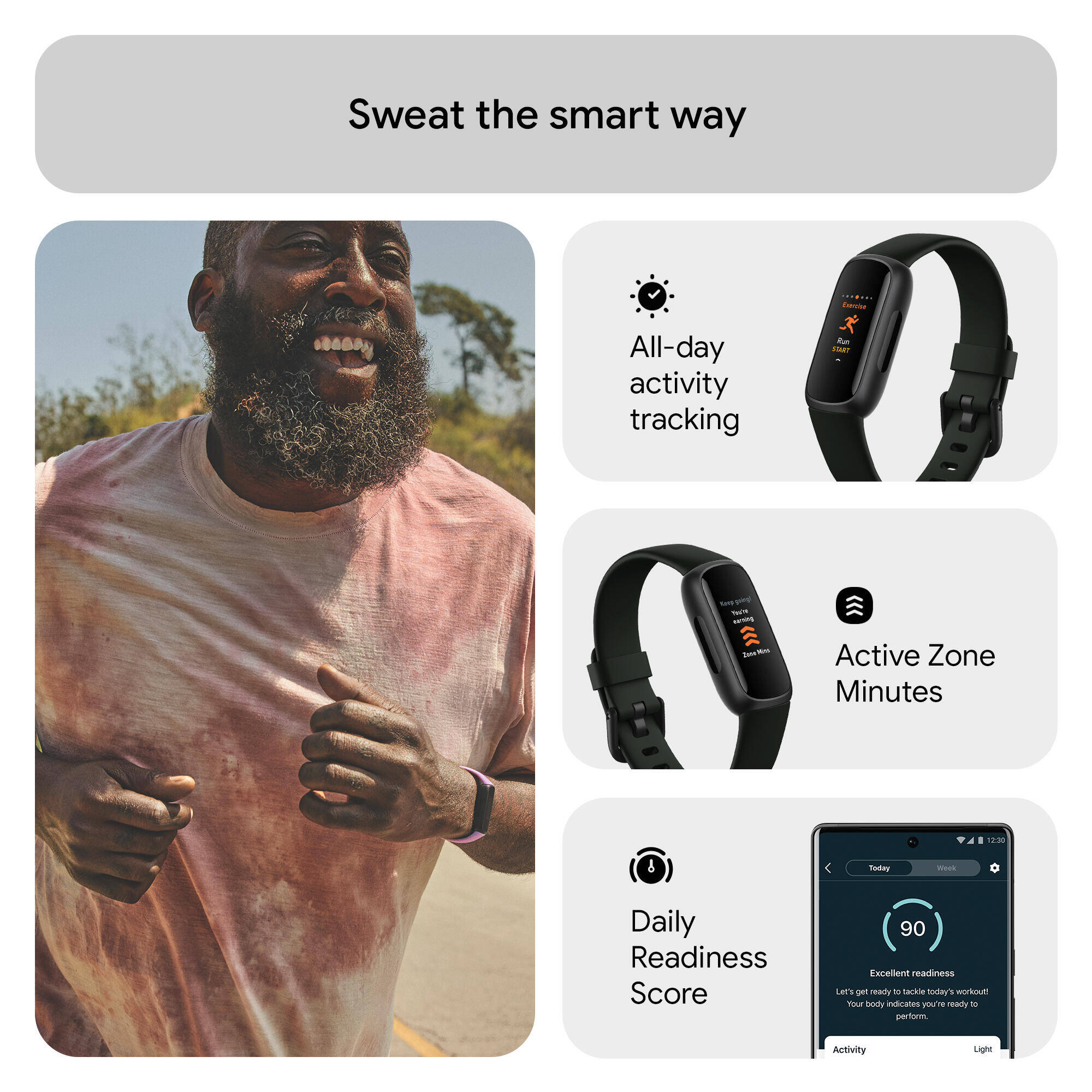Fitbit Inspire 3 Health & Fitness Tracker (Midnight Zen / Black) -  3