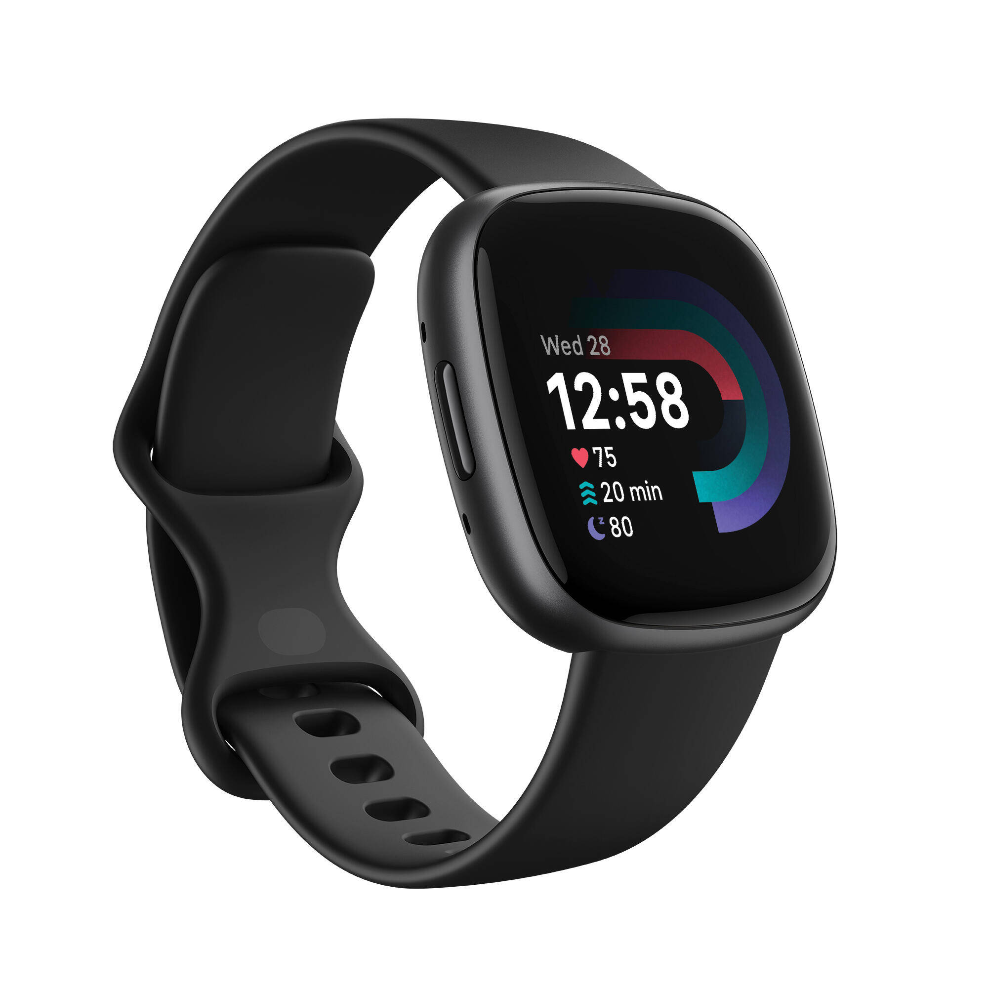 Fitbit Versa 4 Fitness Watch (Black / Graphite Aluminium) -  1