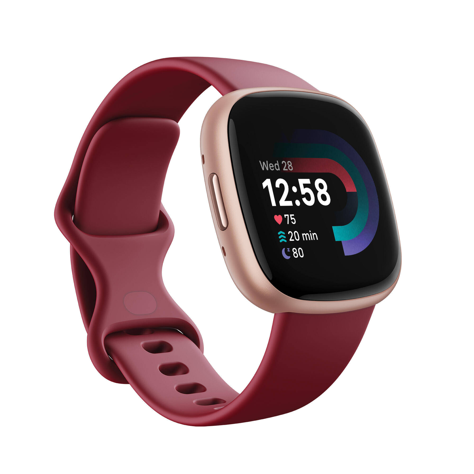 Fitbit Versa 4 Fitness Watch (Beet Juice / Copper Rose Aluminium) -  1