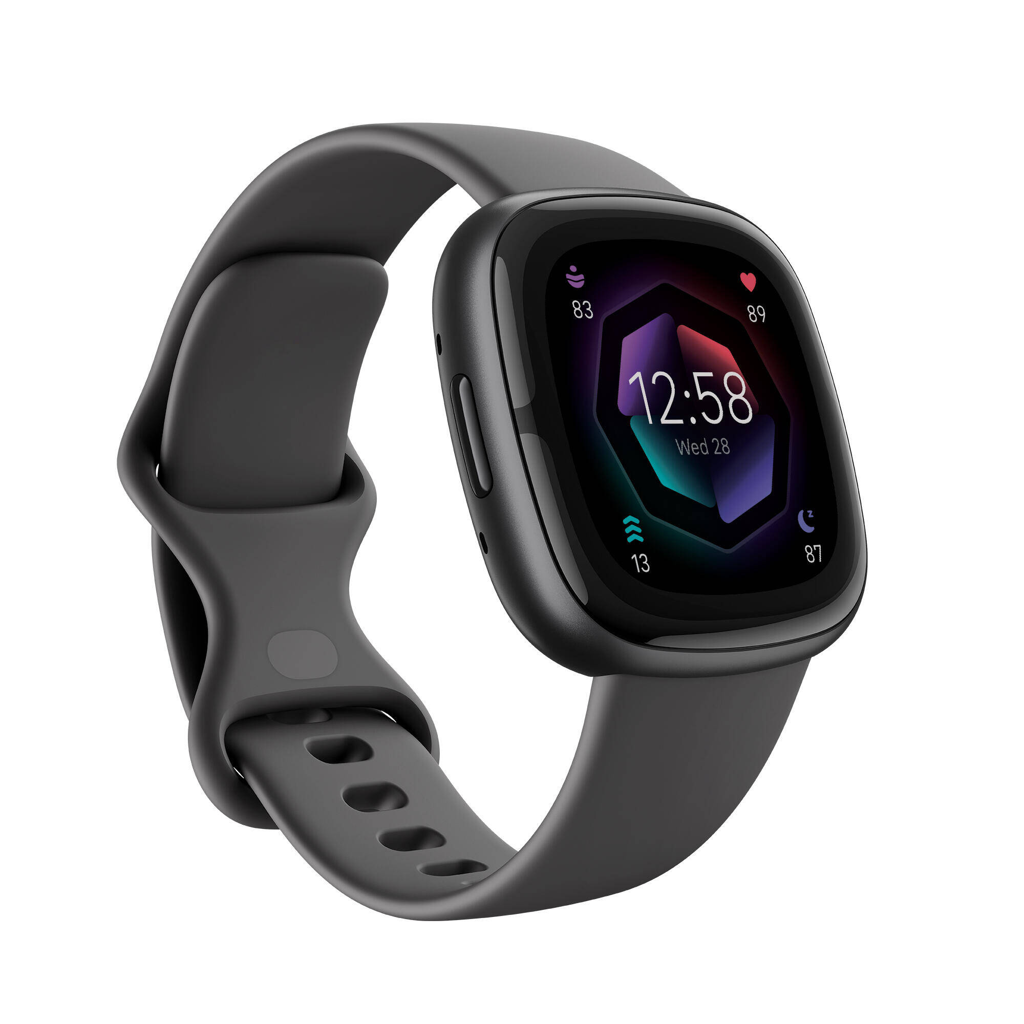 Fitbit Sense 2 Health & Fitness Watch (Shadow Grey / Graphite Aluminium) -  1