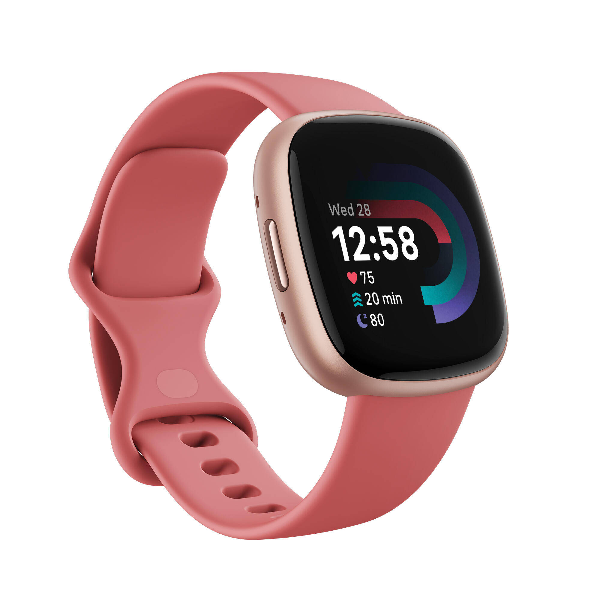 Fitbit Versa 4 Fitness Watch (Pink Sand / Copper Rose Aluminium) -  1