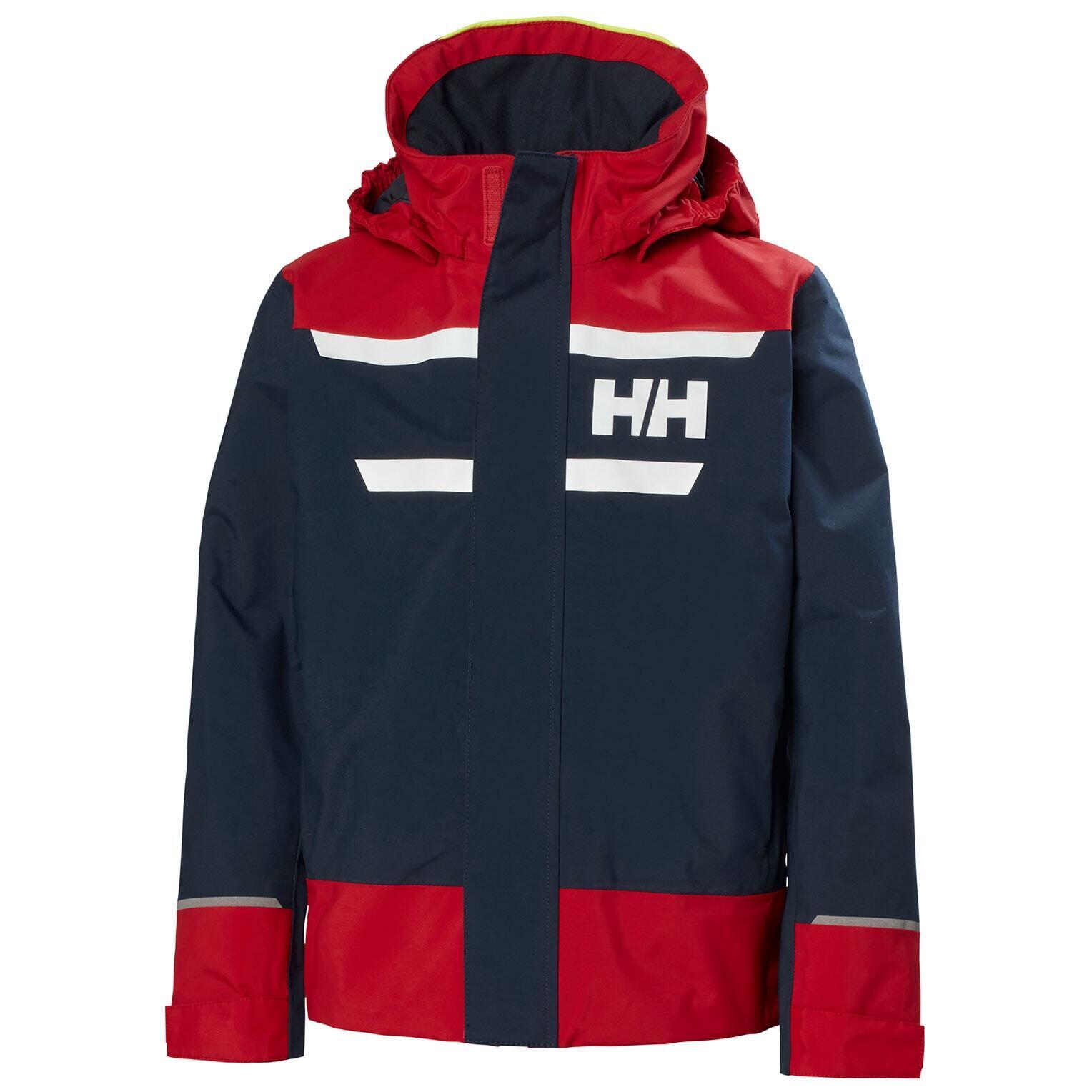 Casaco à prova de água para crianças helly hansen salt port 2.0