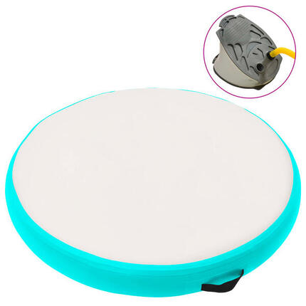 VidaXL aufblasbare Airtrack-Matte 100x100x15 cm PVC grau-grün