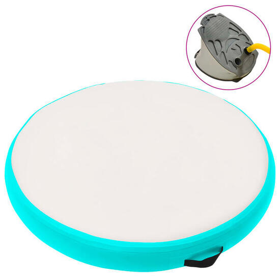 VidaXL aufblasbare Airtrack-Matte 100x100x15 cm PVC grau-grün