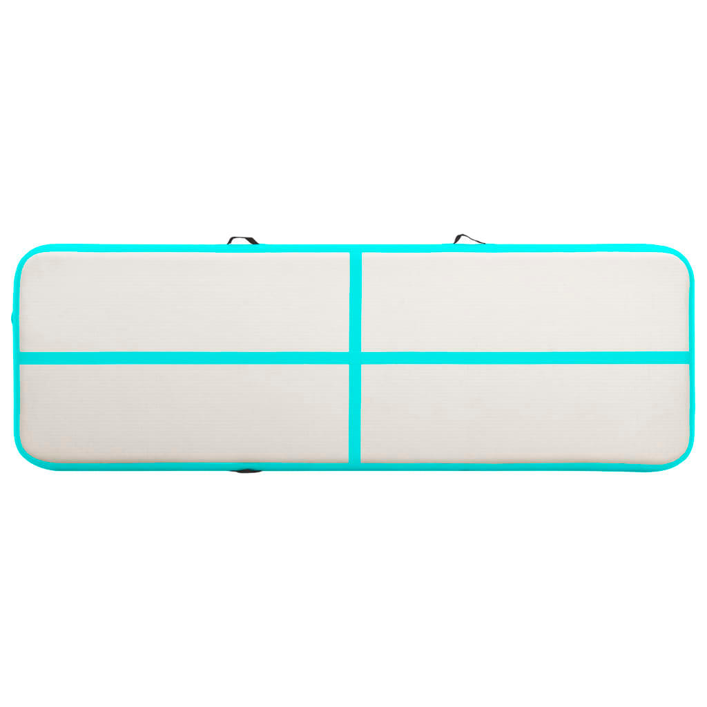 Esterilla inflable de gimnasia con bomba PVC verde 4/7