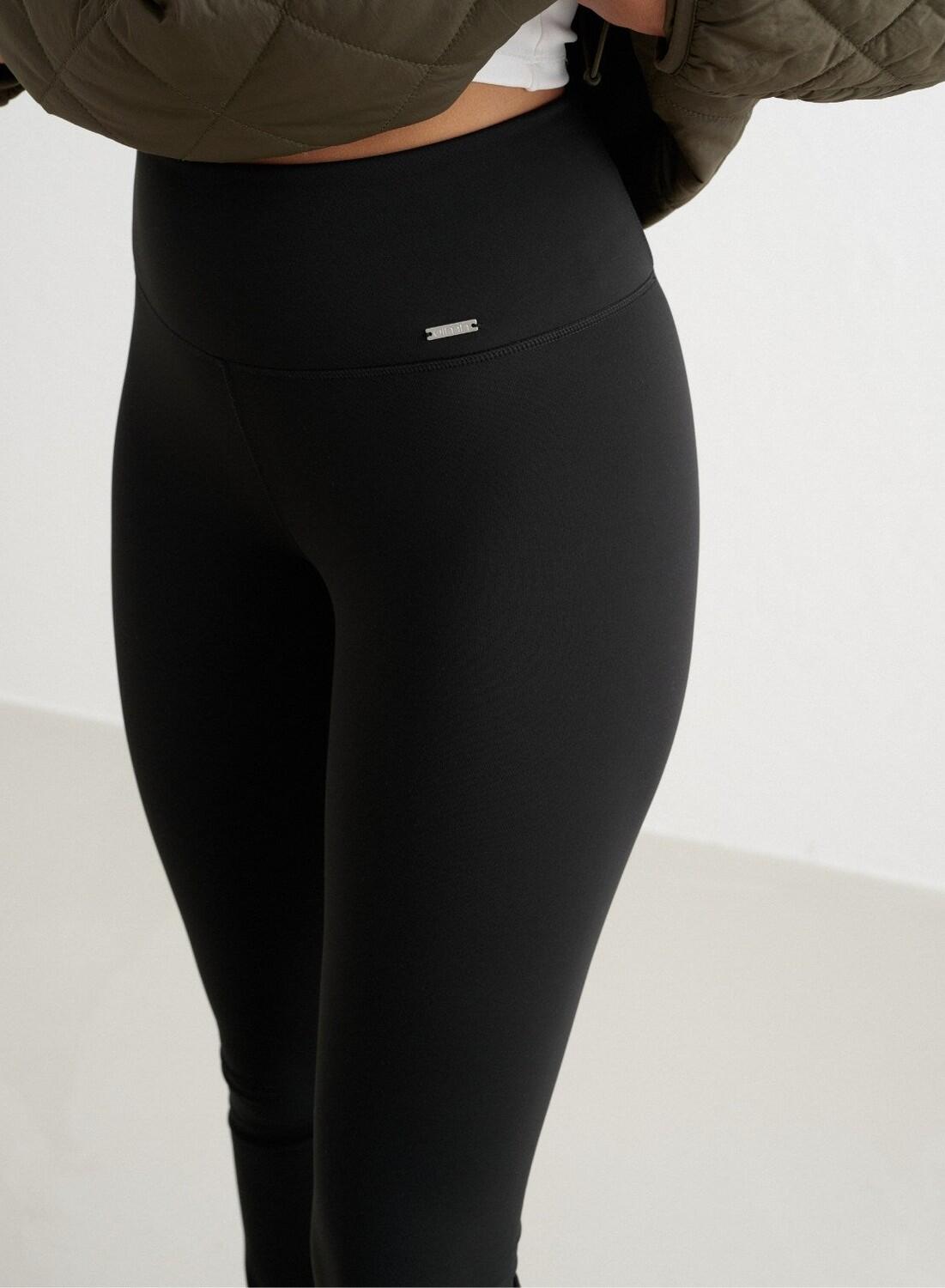 Mujer Leggings Acampanado Calientes Negro 4/6