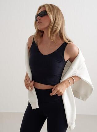 Femme Soutien-gorge de sport à col en V Bralette Beige Foncé