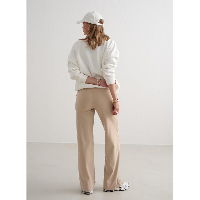 Pantalon de yoga pour femmes à jambes larges Beige