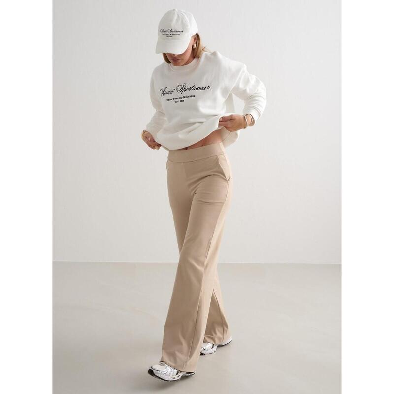Pantalon de yoga pour femmes à jambes larges Beige