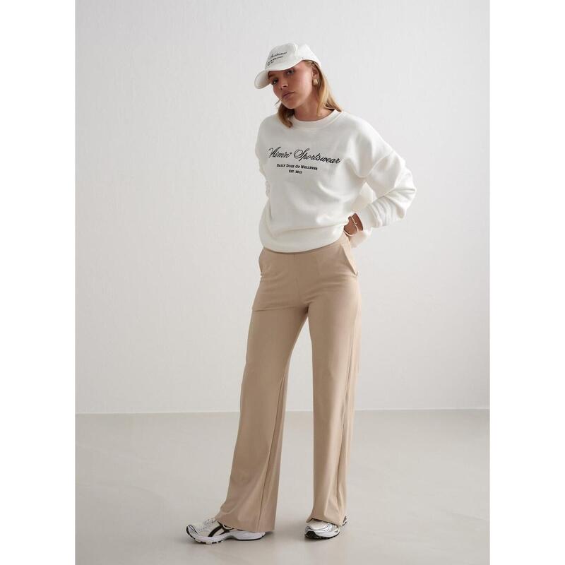 Pantalon de yoga pour femmes à jambes larges Beige