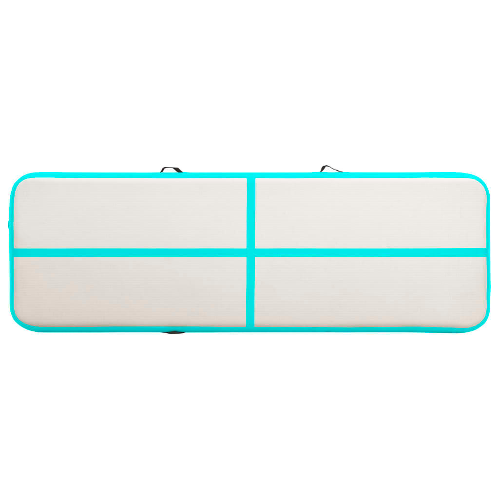 VidaXL Tapis Gonflable 300x100x20 cm avec Pompe, PVC, Vert/Gris 4/7