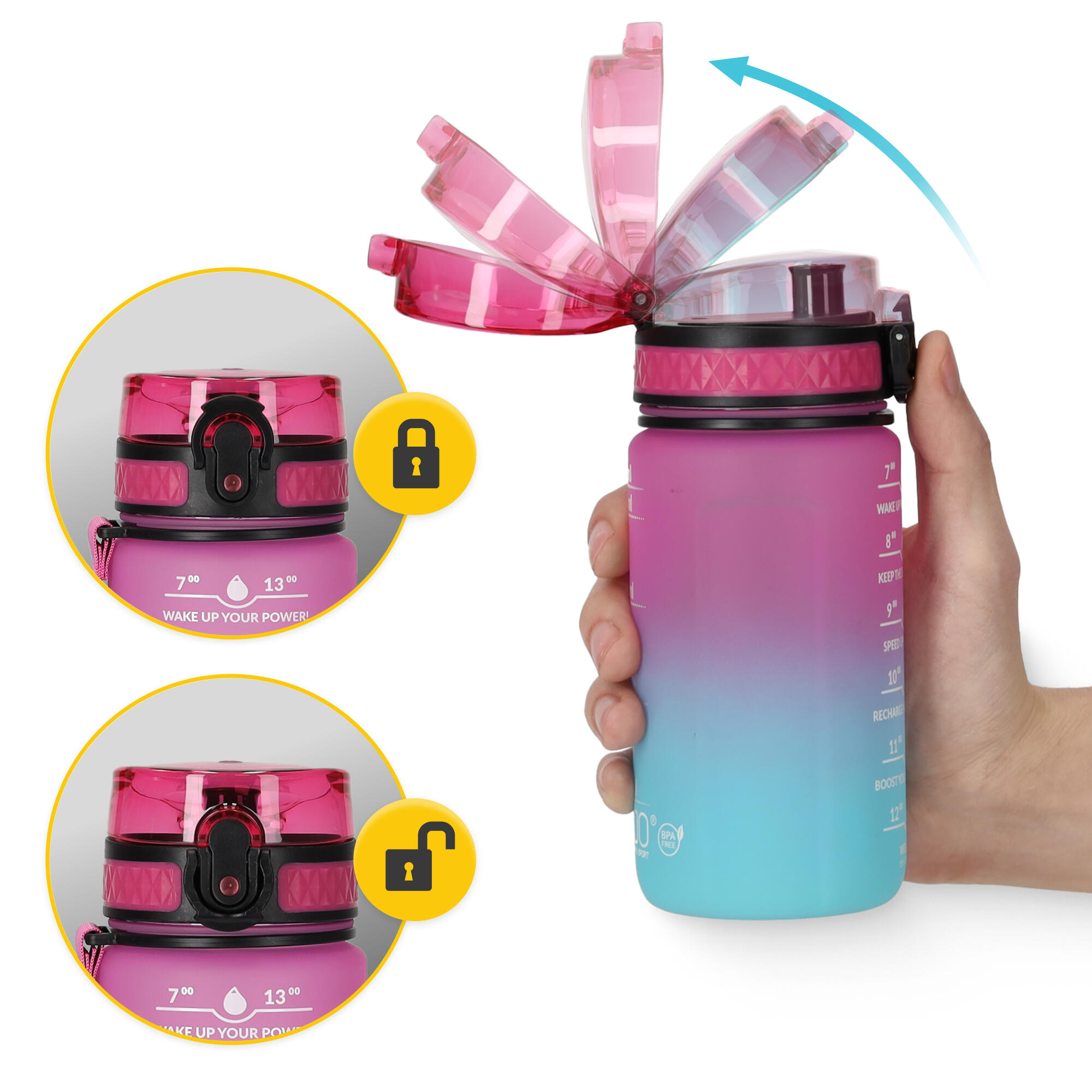 Láhev na vodu 4FIZJO, 500 ml 4/7