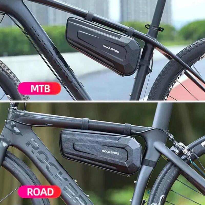 Geantă de cadru biciclete oraș impermeabilă organizare B67 negru