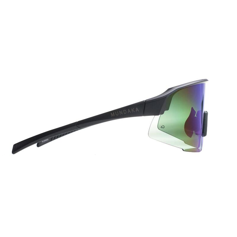Lunettes de soleil de sport KJARR noir mat, CX Vert - cat.3 - MUNDAKA