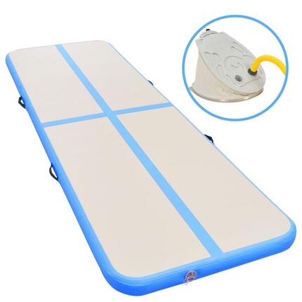VidaXL Tapis de gymnastique gonflable 600x100x10 cm avec pompe