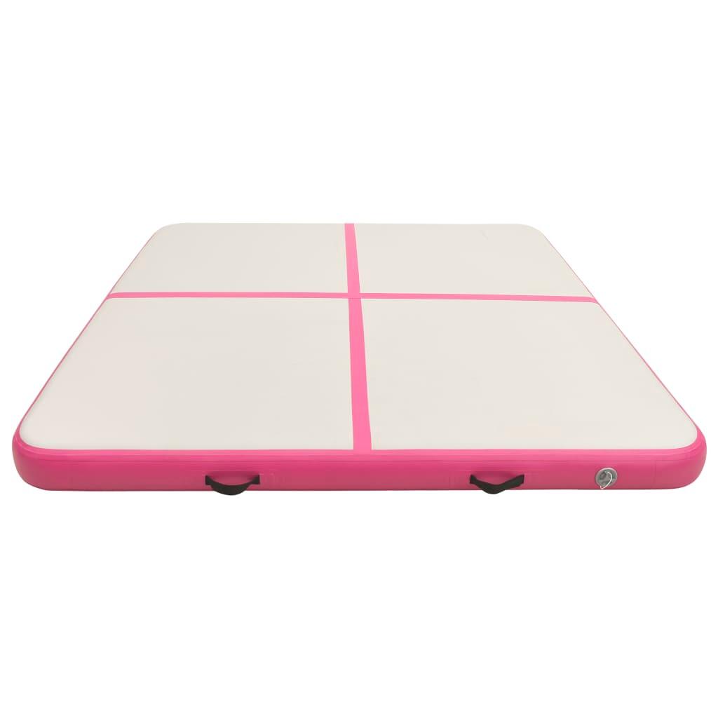 VidaXL Tapis de gymnastique gonflable 200x200x15 cm PVC rose 4/7