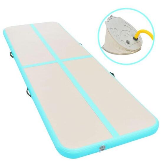 VidaXL Tapis de gymnastique gonflable 500x100x10 cm avec pompe