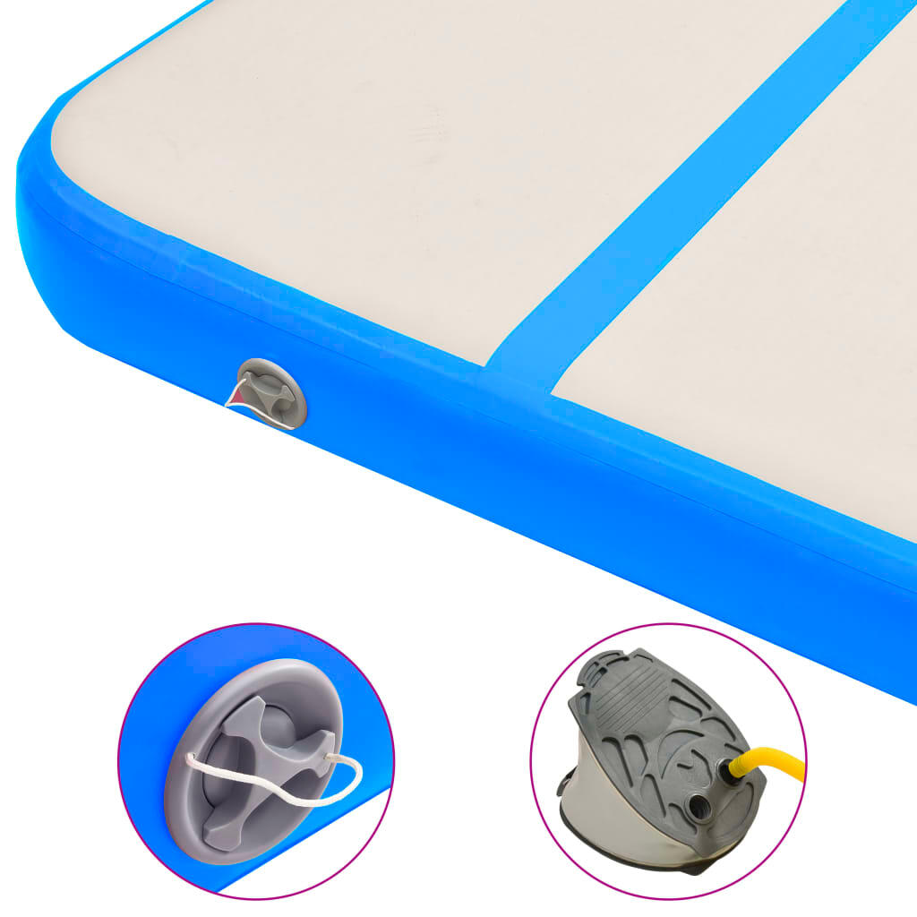 VidaXL Tapis de gymnastique gonflable 800×100×15 cm avec pompe 6/7
