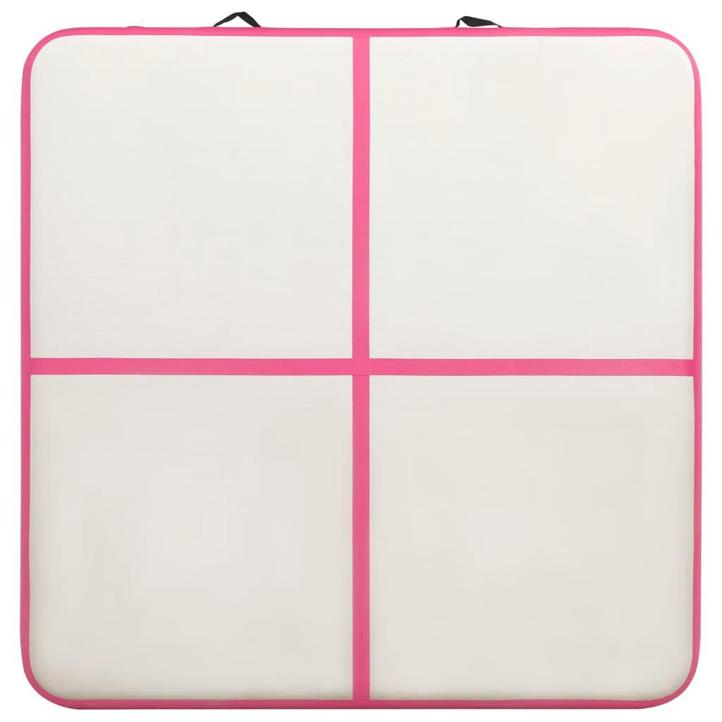VidaXL Tapis de gymnastique gonflable 200x200x15 cm PVC rose 5/7