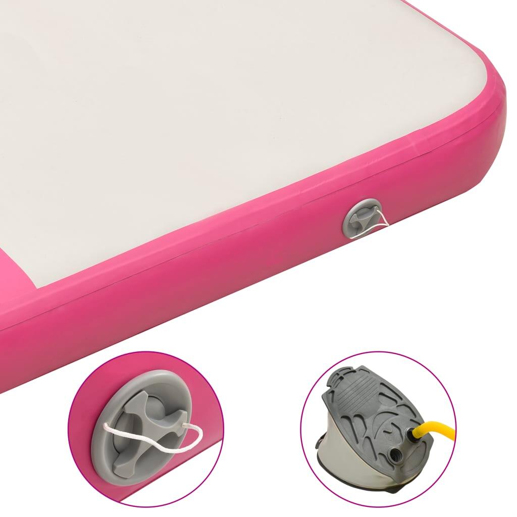 VidaXL Tapis de gymnastique gonflable 200x200x15 cm PVC rose 7/7