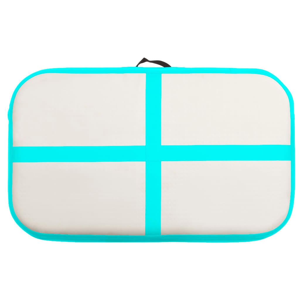 VidaXL Tapis de gymnastique gonflable 60x100x15 cm PVC gris/vert 4/7
