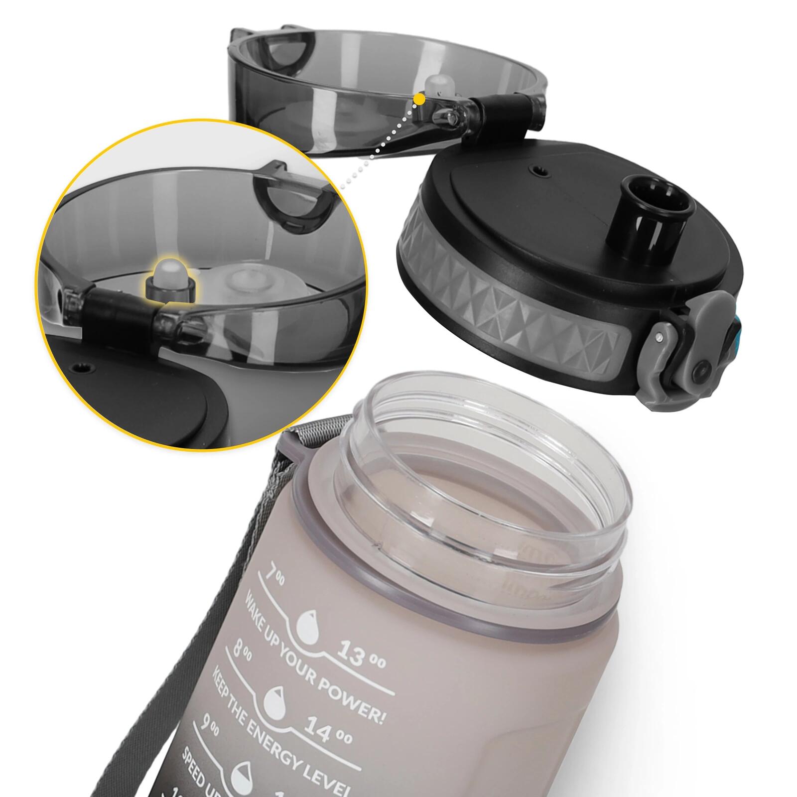 Trinkflasche 500ml Sportflasche BPA-frei Auslauffest Fitness 4FIZJO 2/7