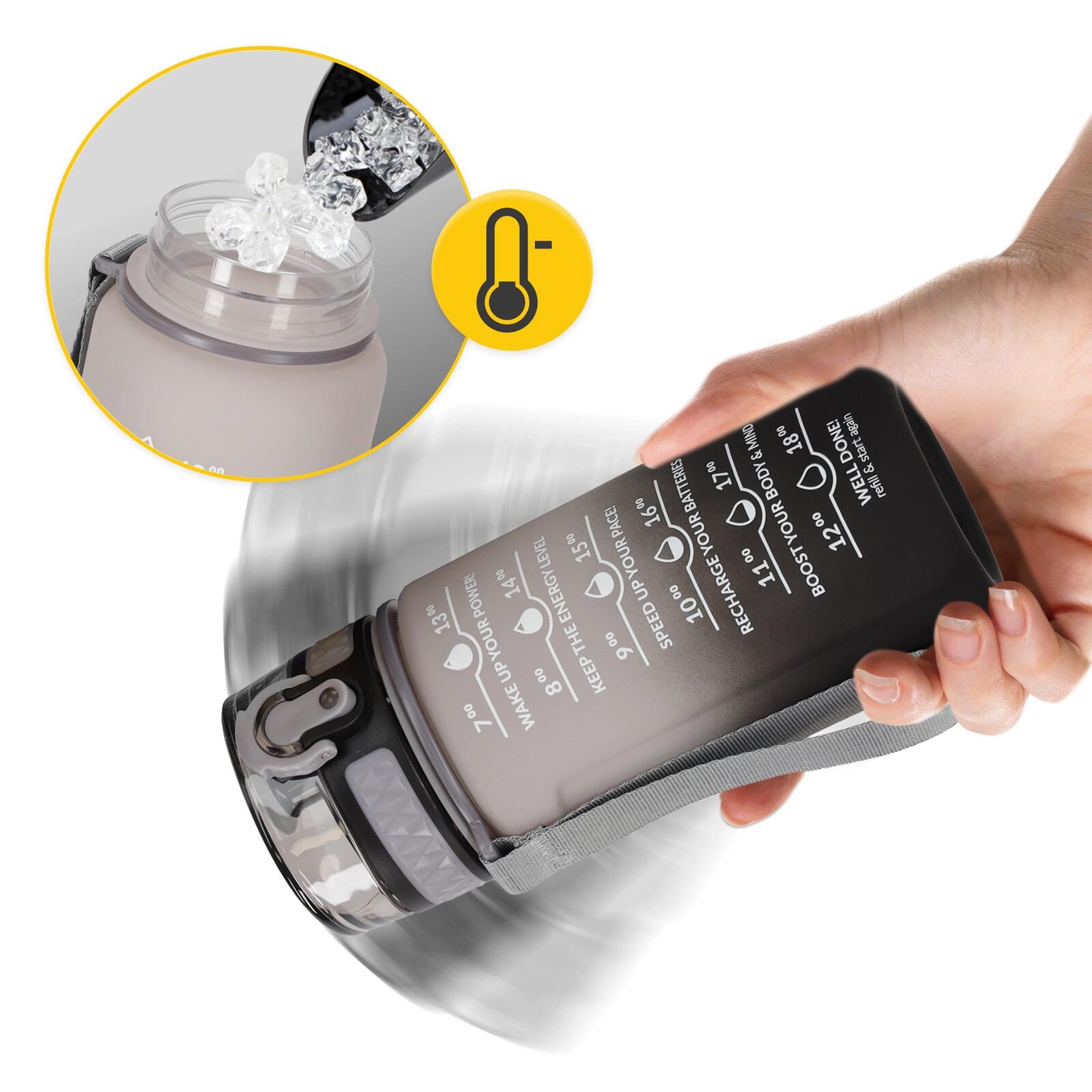 Trinkflasche 500ml Sportflasche BPA-frei Auslauffest Fitness 4FIZJO 6/7