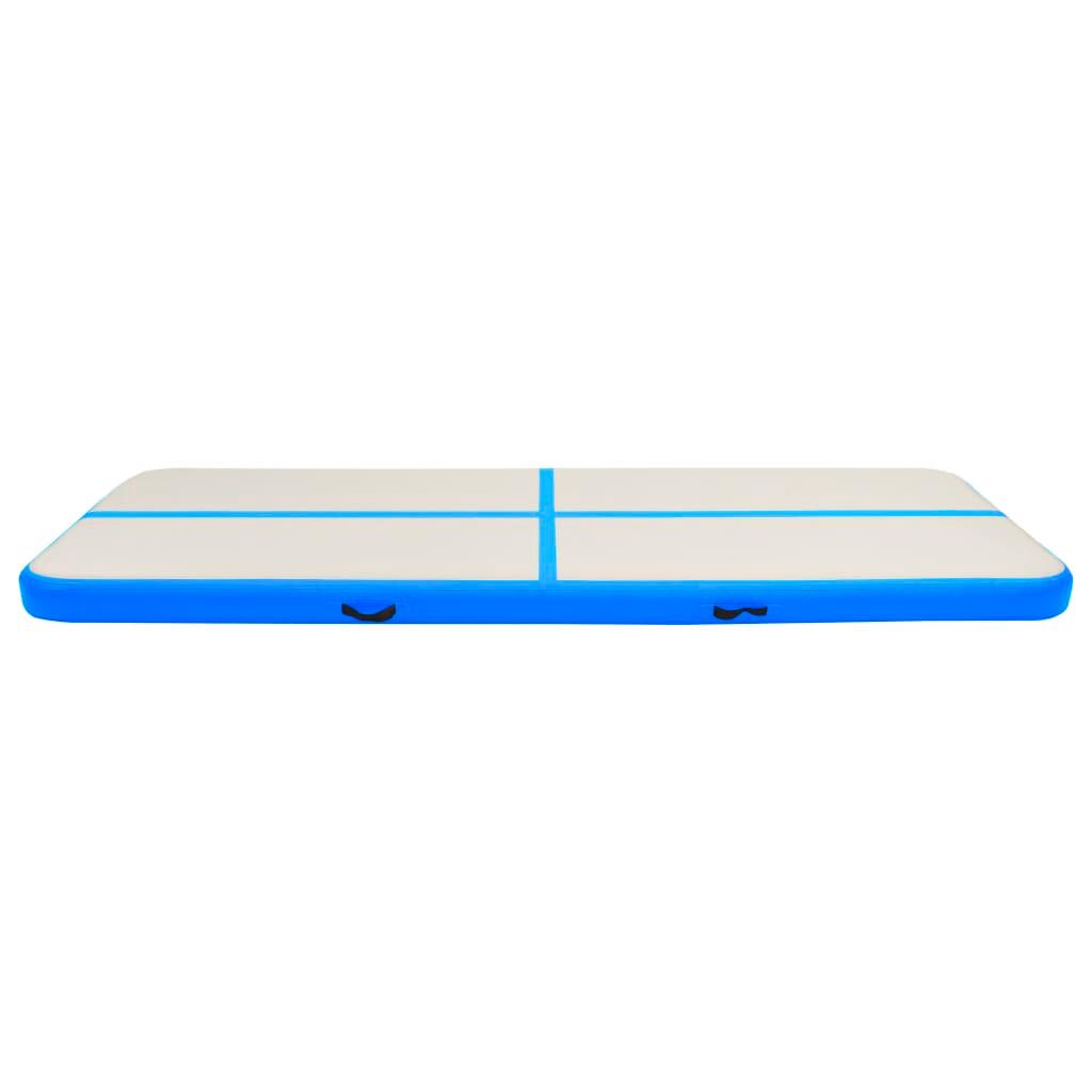 VidaXL Aufblasbare Gymnastikmatte 500x100x15 cm PVC Blau/Grau 3/7