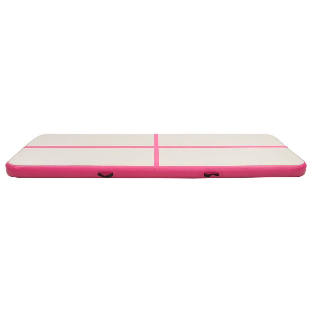 VidaXL Aufblasbare Turnmatte 300x100x20 cm Rosa/Grau 3/7