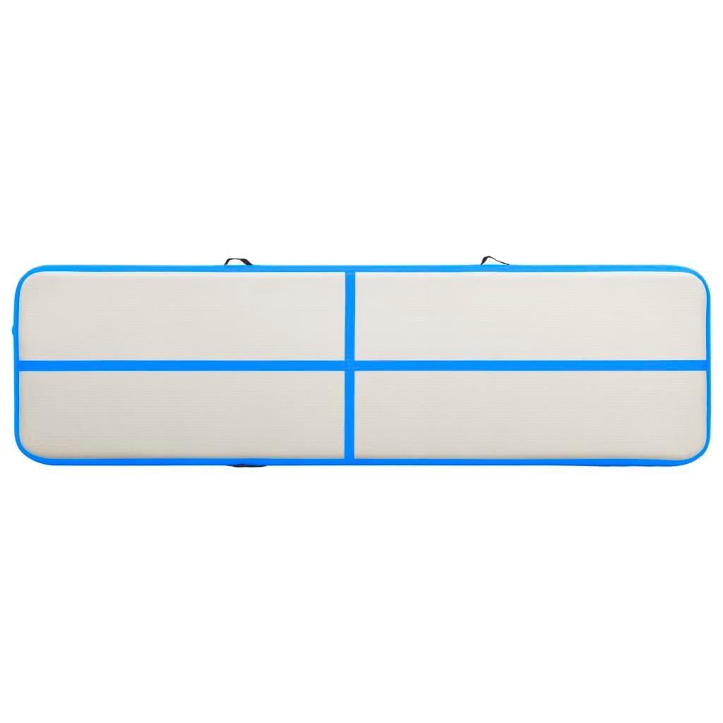 VidaXL Aufblasbare Gymnastikmatte 700x100x15 cm PVC blau-grau 4/7