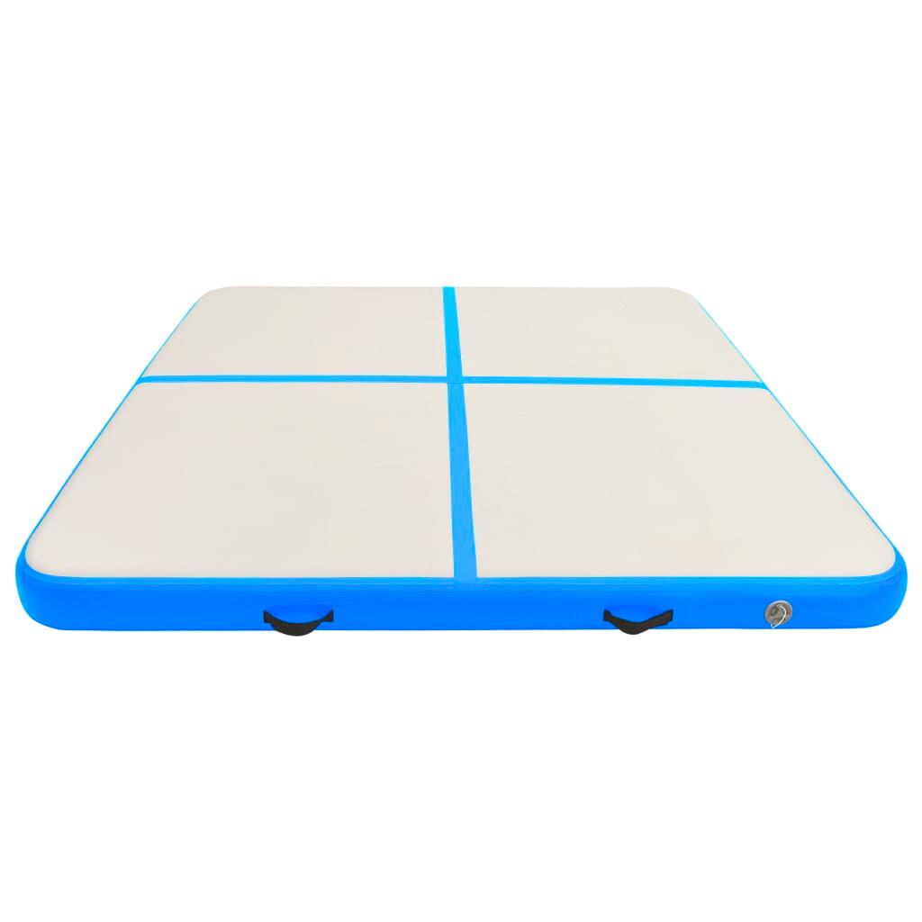 VidaXL Aufblasbare Gymnastikmatte 200 x 200 x 15 cm blau/grau 4/7
