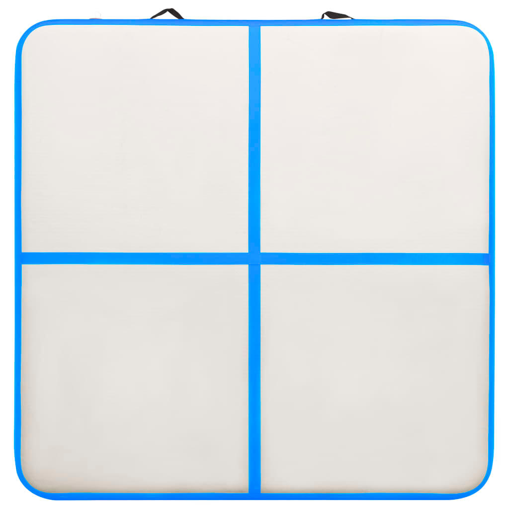 VidaXL Aufblasbare Gymnastikmatte 200 x 200 x 15 cm blau/grau 5/7