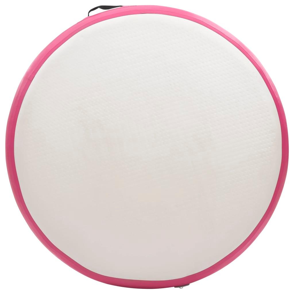 VidaXL Aufblasbare Airtrack 100x100x15 cm PVC Grau-Rosa 4/7