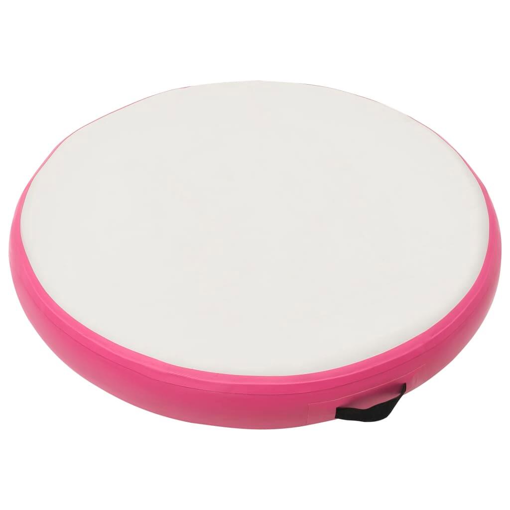 VidaXL Aufblasbare Airtrack 100x100x15 cm PVC Grau-Rosa 2/7