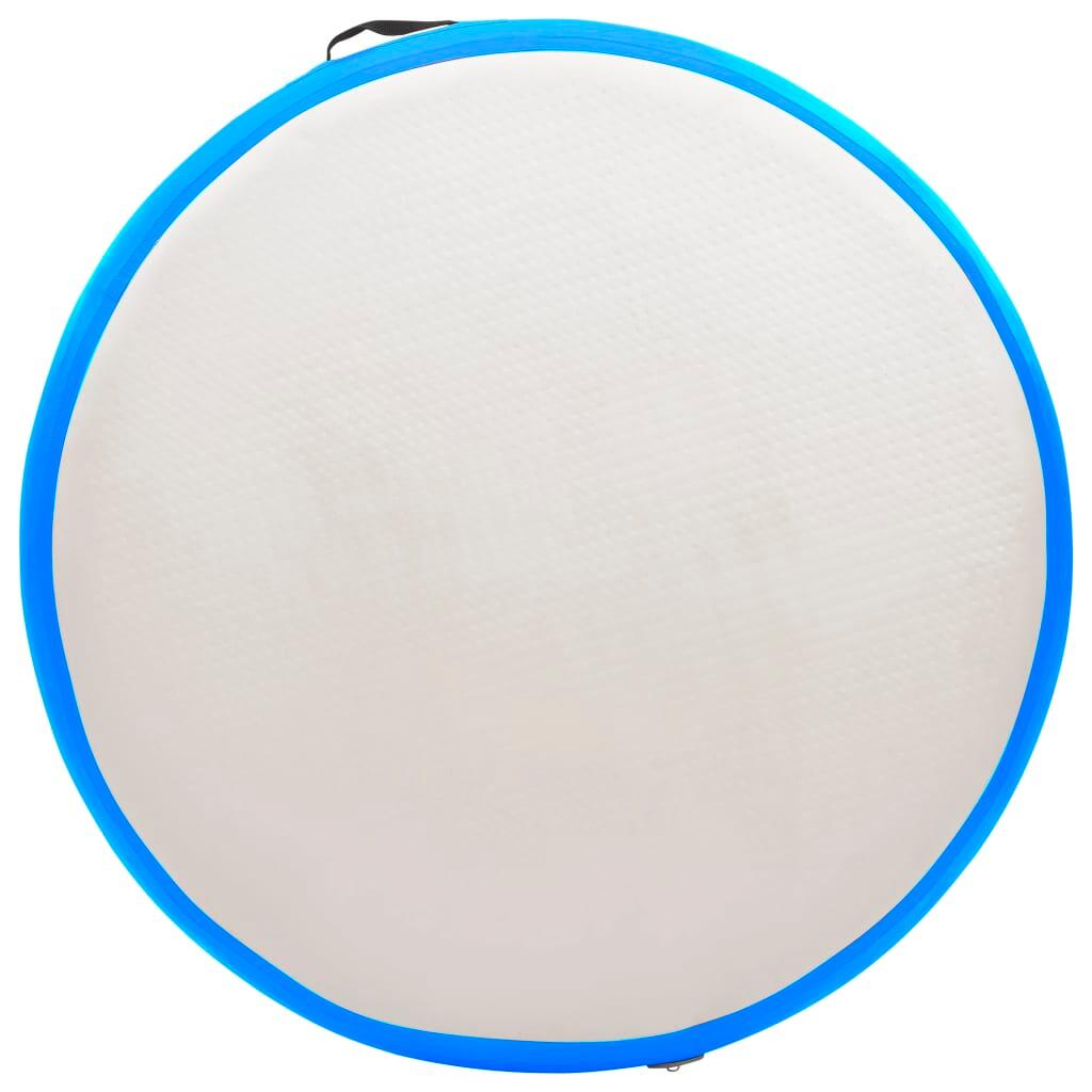 VidaXL Tappetino da ginnastica con pompa gonfiabile 100x100x15 cm PVC blu 4/7
