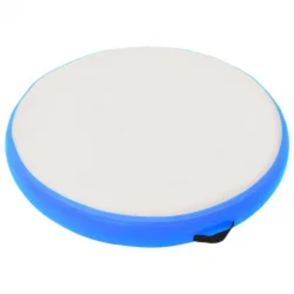 Esterilla inflable de gimnasia y bomba PVC azul 2/7