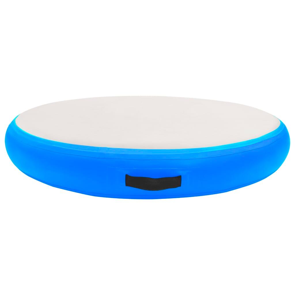 Esterilla inflable de gimnasia y bomba PVC azul 4/7