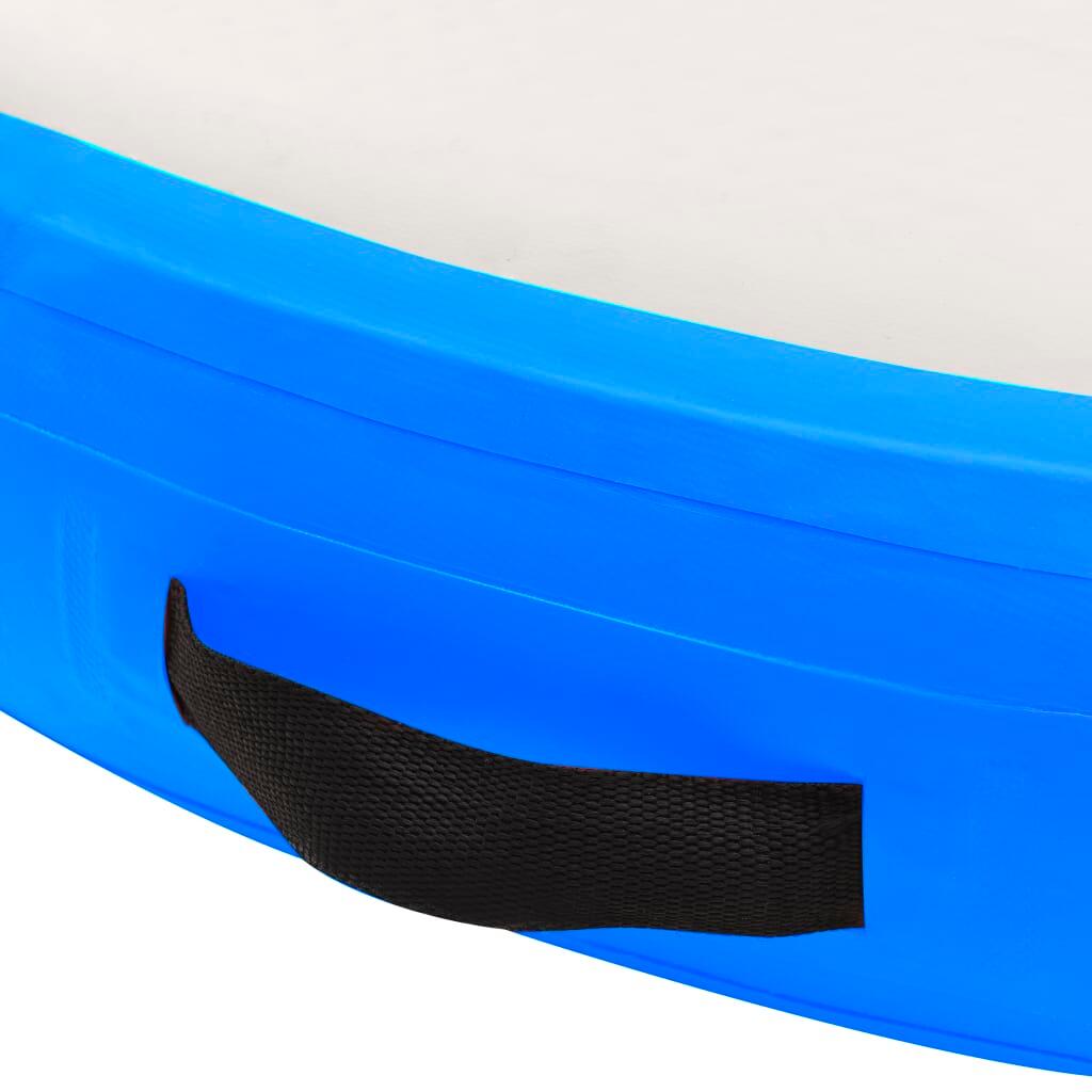 Esterilla inflable de gimnasia y bomba PVC azul 7/7