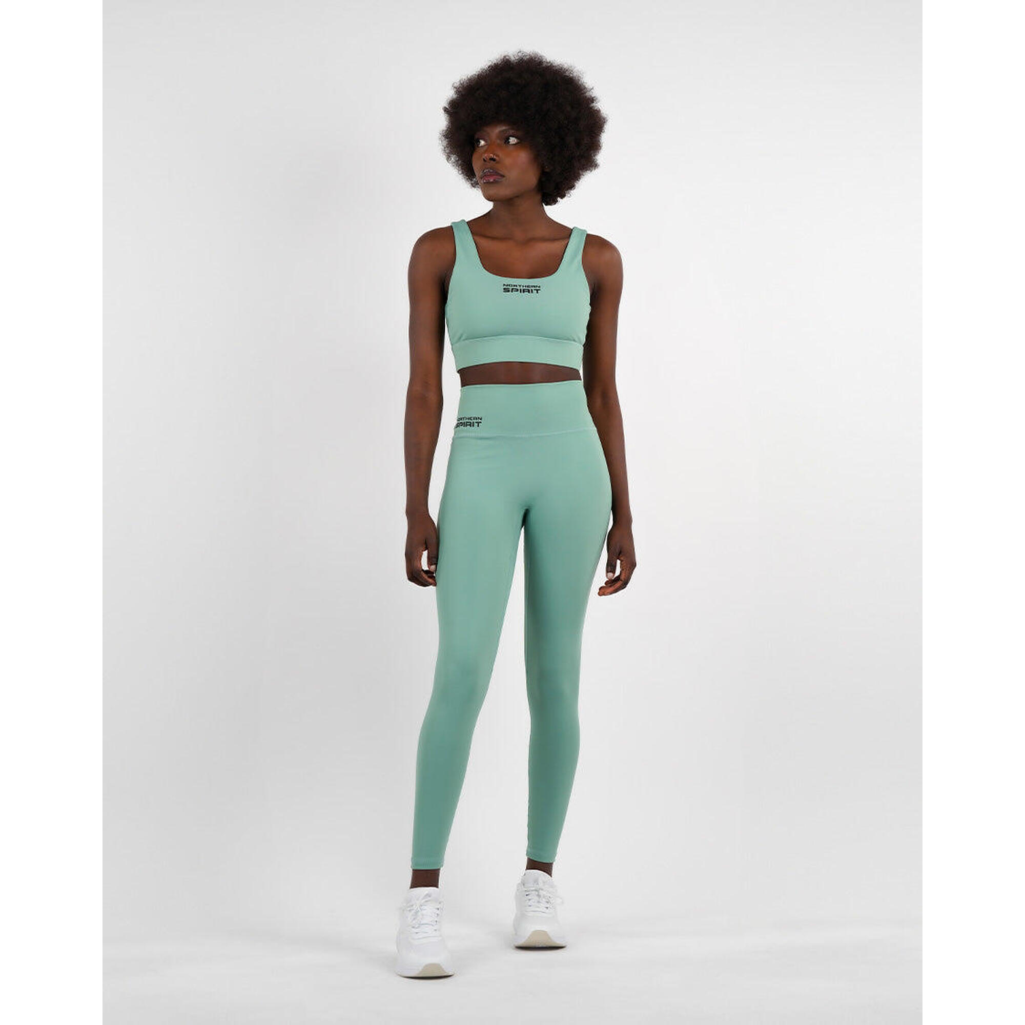 Northern Spirit - Legging Femme Taille Haute 27" Northern Spirit — Vert, Xs - Legging - Vert - Decathlon