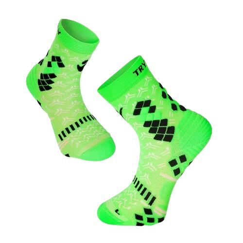 Fluorescencyjne zielone skarpetki uciskowe