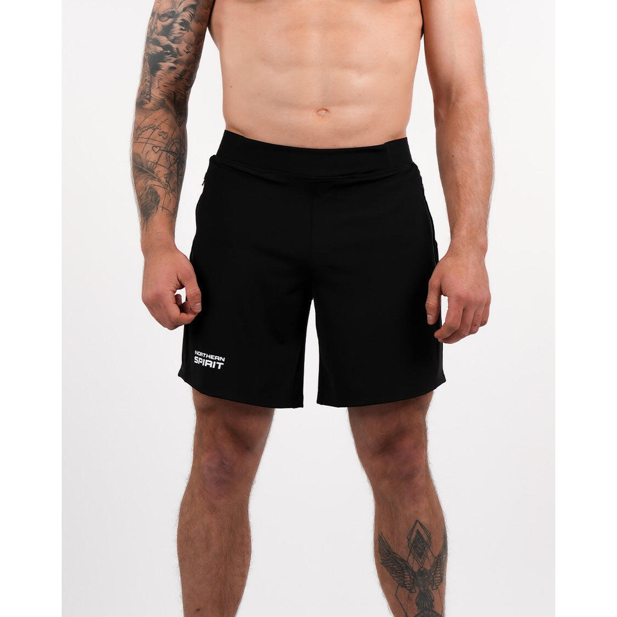 Northern Spirit - Ns Knight - Short De Sport Stretch Slim Fit Pour Homme 7" - Short - Noir - 38 S - Decathlon