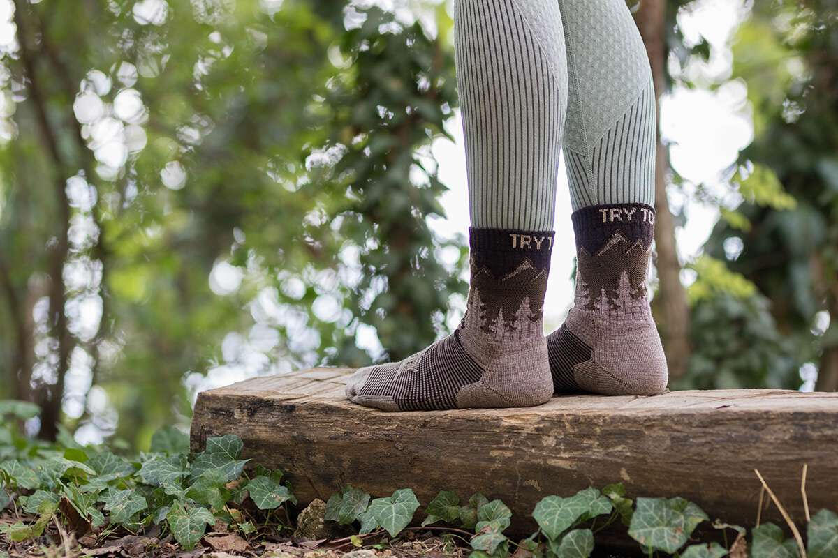 Chaussettes de randonnée en laine mérinos 3/6