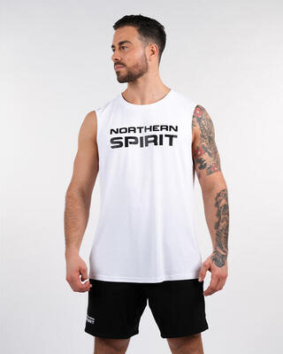 Herren Crosstraining Poloshirt ärmellos, regular fit - NS Rider, weiß