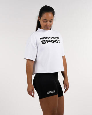 NS Baggy Top – Oversize Crop-T-Shirt aus Baumwolle