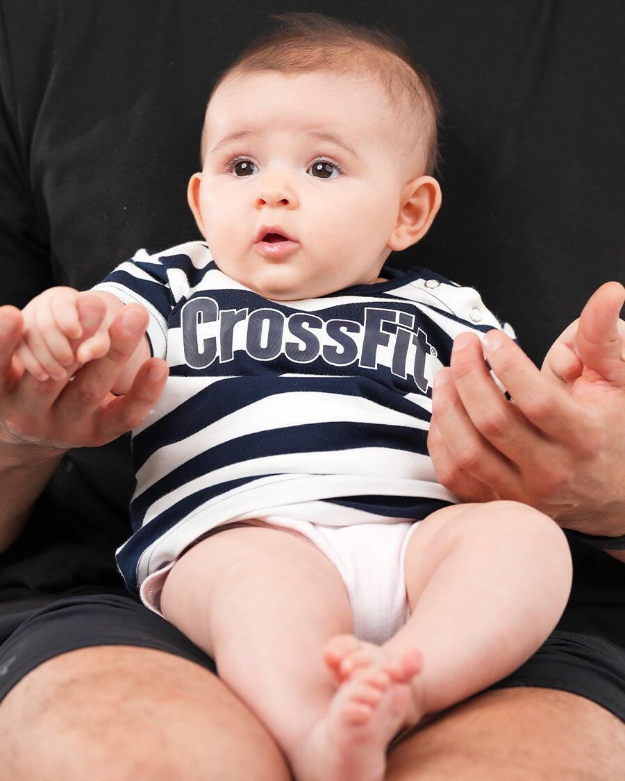 NORTHERN SPIRIT Kinder T-Shirt - French Touch Balder Baby, weiß und blau gestreift