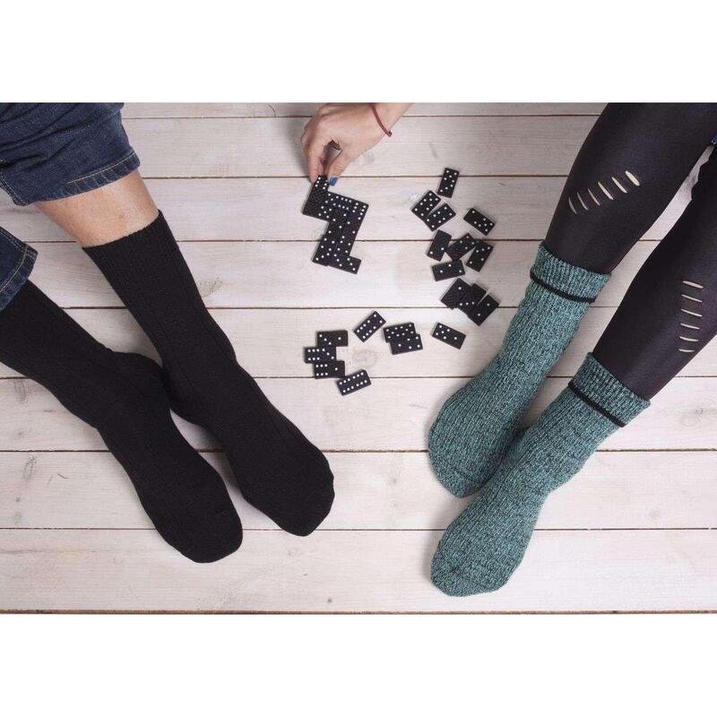 5 perechi de sosete calduroase din lana merino Warm Negru